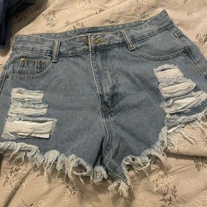 SHEIN ripped shorts